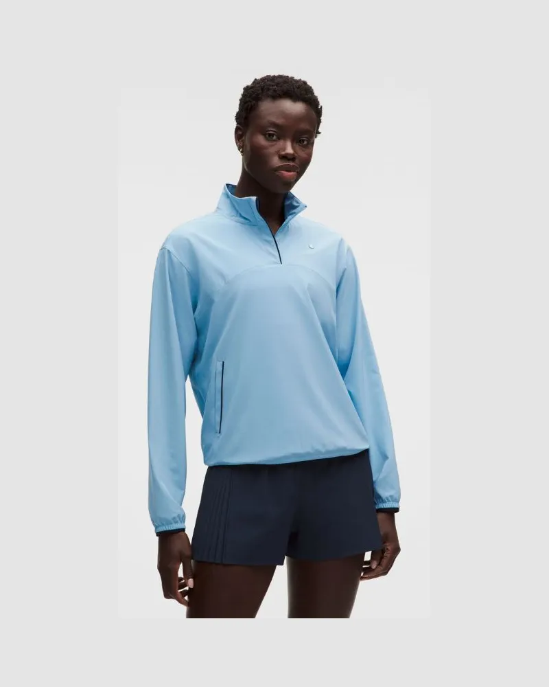 LULULEMON Leichtes Oberteil mit halbem Reißverschluss & UV-Schutz für Frauen – Größe in Dreamy Blue/True Navy Dreamy