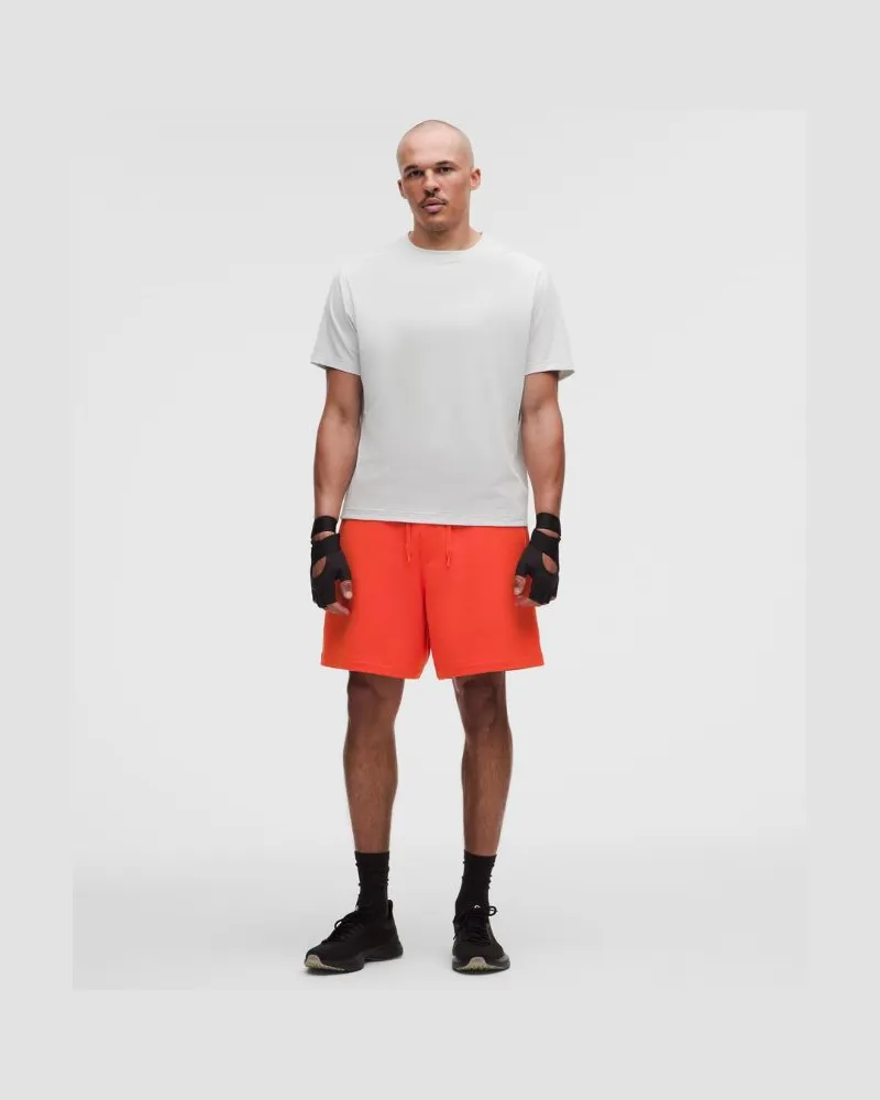 LULULEMON Warm-up Gym-Shorts ohne Liner für Männer – 18 cm – Größe in Cherry Ember Cherry