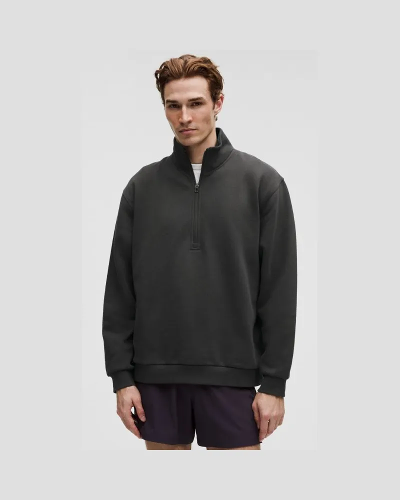 LULULEMON Steady State Sweater mit halblangem Reißverschluss für Männer – Größe in Graphite Grey Graphite