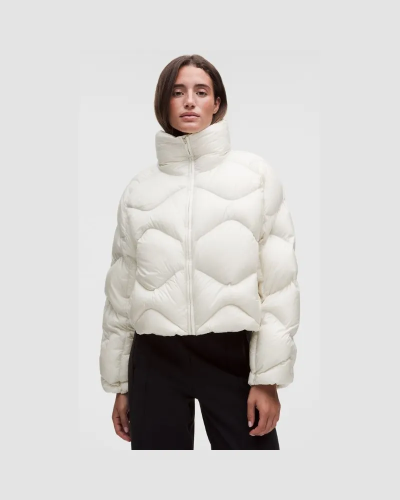 LULULEMON e Featherweight-Crop-Pufferjacke für Frauen – Größe in Light Ivory Light