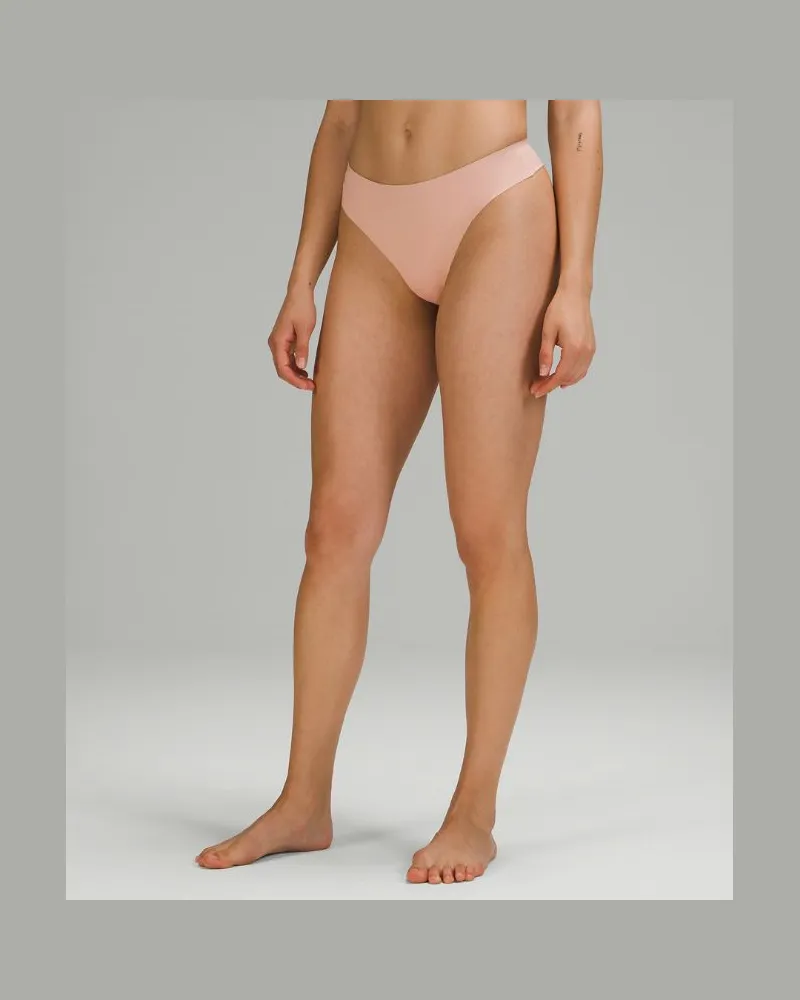 LULULEMON InvisiWear String mit mittelhohem Bund für Frauen – Größe in Misty Shell Misty