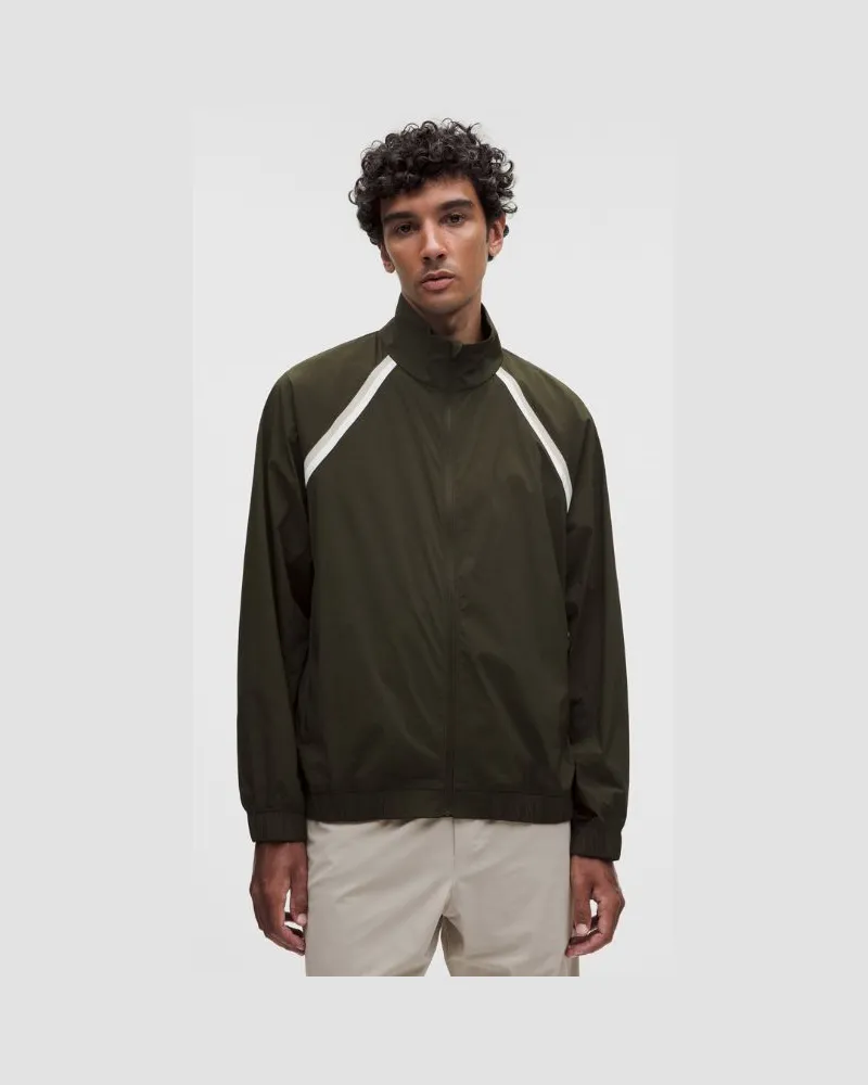 LULULEMON Pace Breaker-Trainingsjacke Glyde für Männer – Khaki – Größe Deep
