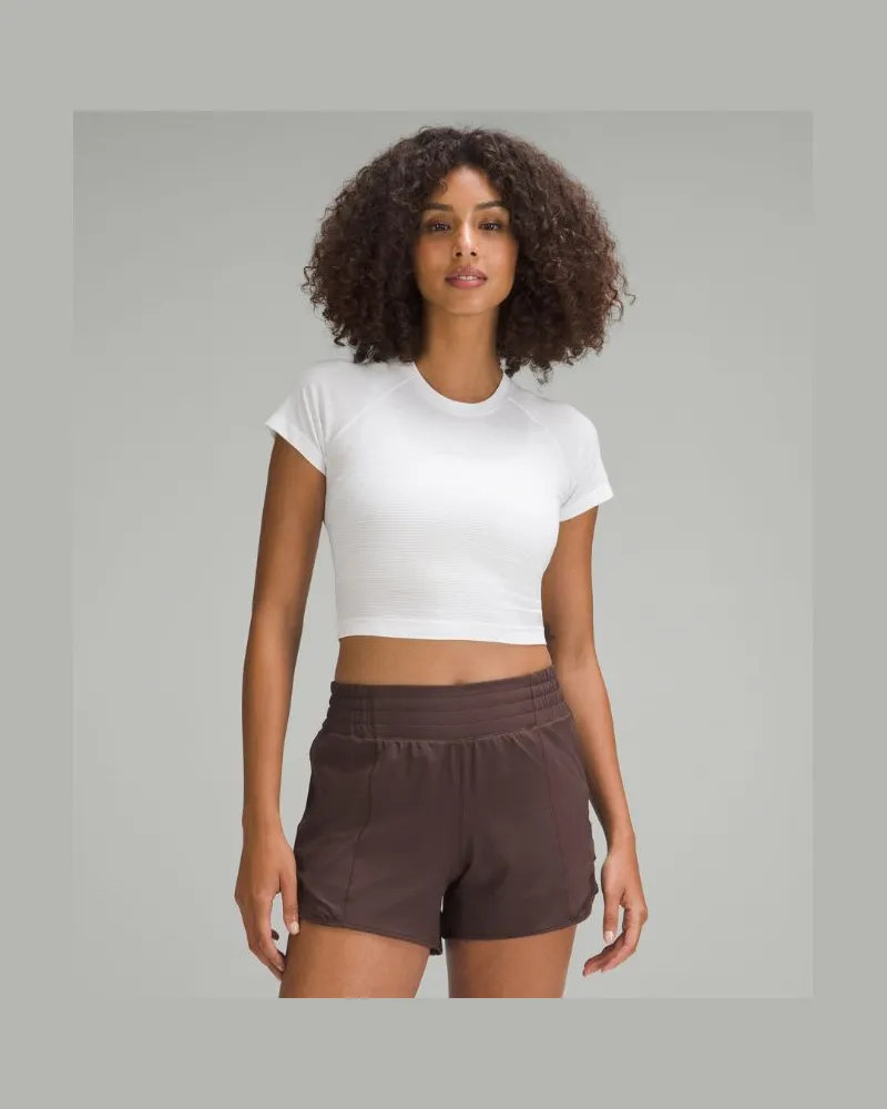 LULULEMON Swiftly Tech Crop-Kurzarmshirt 2.0 für Frauen – Größe in White White