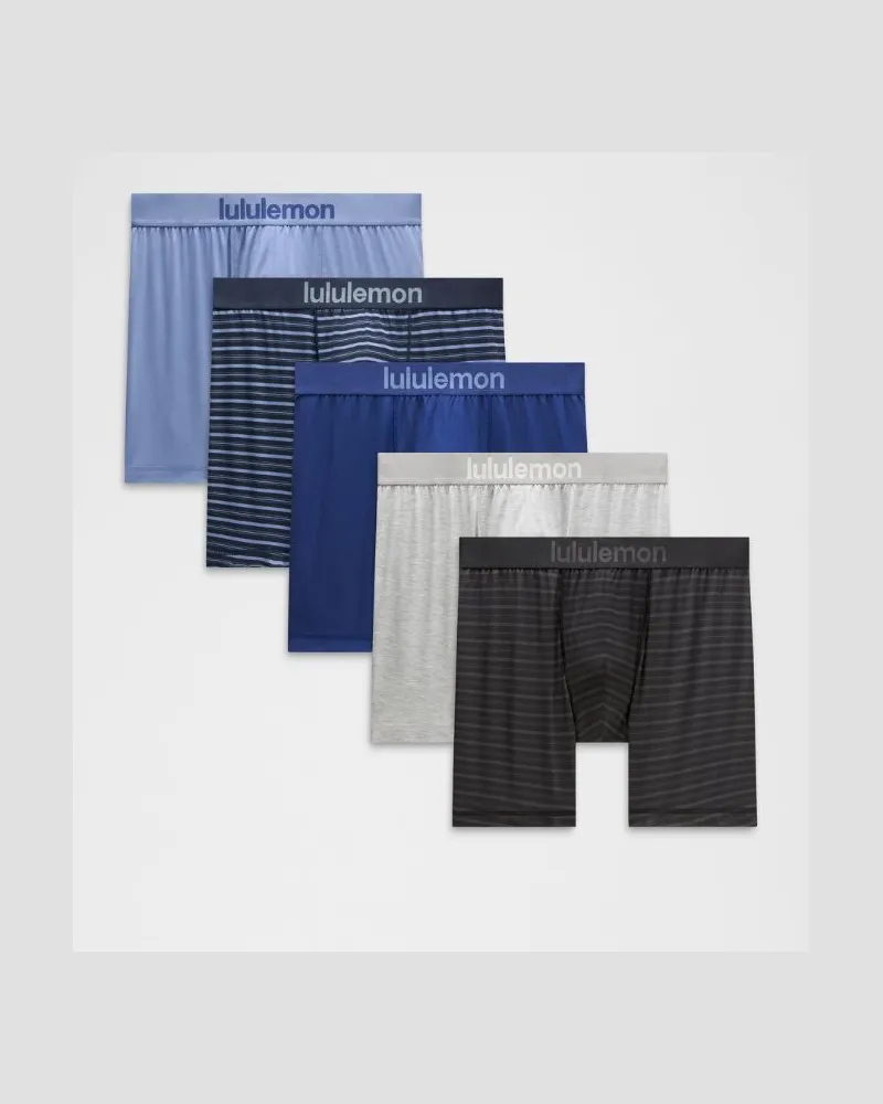 LULULEMON Always In Motion Boxer Slip 5" 5er-Pack für Männer – Größe Propagate