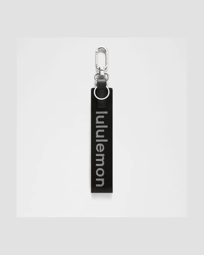 LULULEMON Never Lost Schlüsselanhänger in Black/White/Silver Black