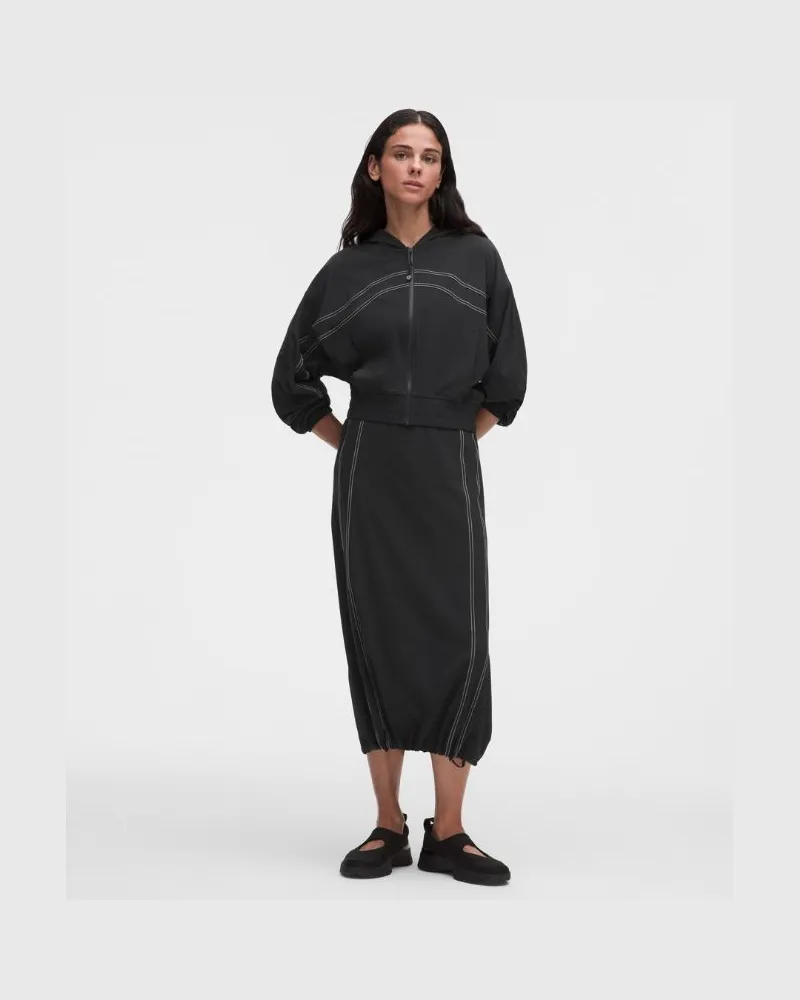 LULULEMON Define Midi-Rock mit hohem Bund Swift für Frauen – Größe in Black/Light Ivory Black