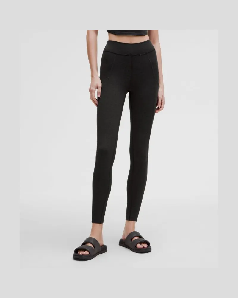 LULULEMON Softy Suedey Leggings mit hohem Bund für Frauen – 71 cm – Größe in Black Black