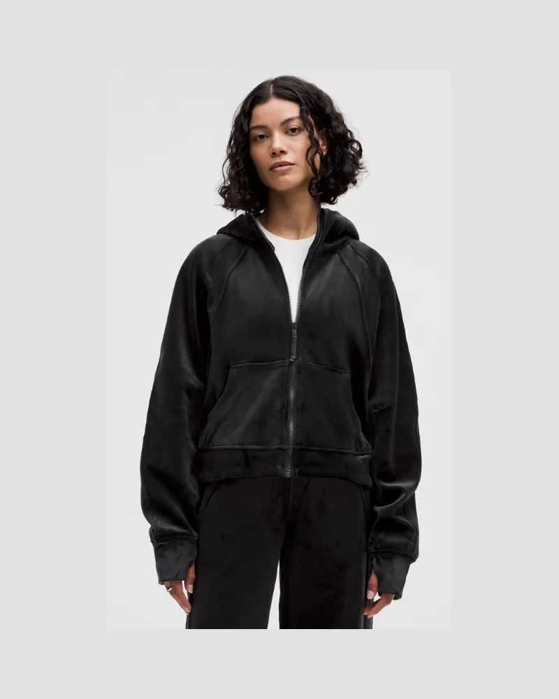LULULEMON Scuba Oversized-Hoodie mit durchgehendem Reißverschluss für Frauen – Größe in Black Black
