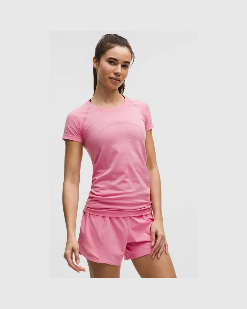 LULULEMON Swiftly Tech Kurzarmshirt 2.0 Hüftlänge für Frauen – Größe in Candy Cloud Candy