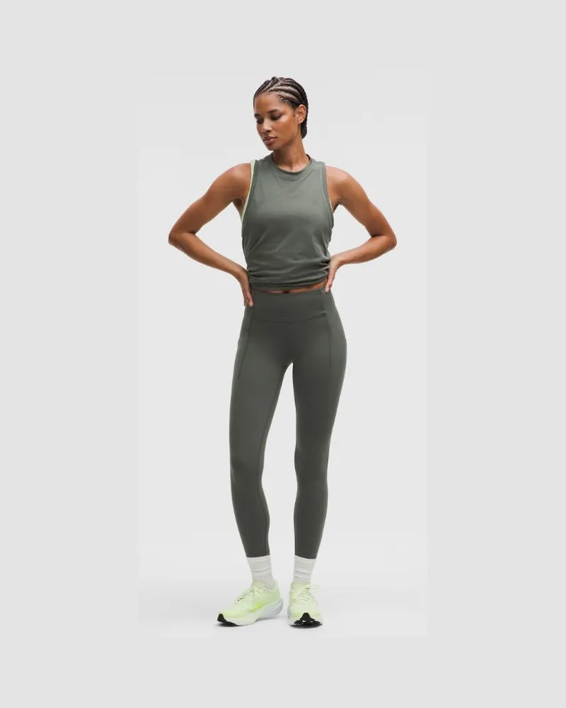 LULULEMON Swift Speed Leggings mit hohem Bund für Frauen – 64 cm – Größe in Palm Deco Palm