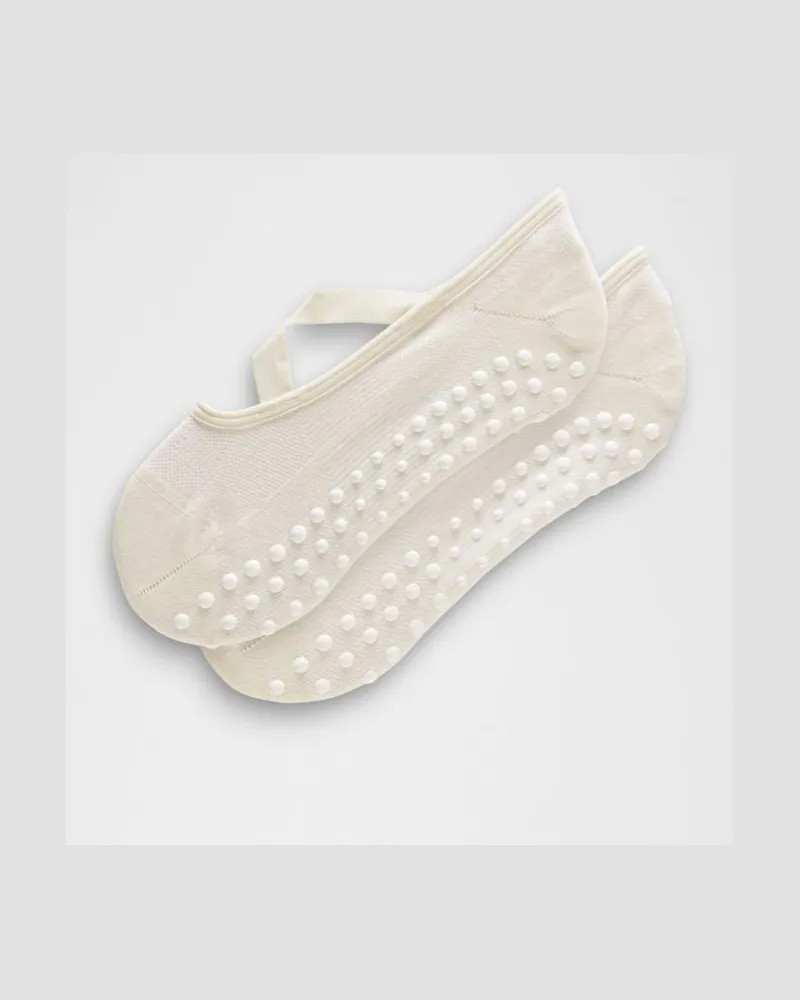 LULULEMON Find Your Balance Unisex Socken mit Knöchelschutz, Noppen und Riemchen – Größe in Light Ivory Light