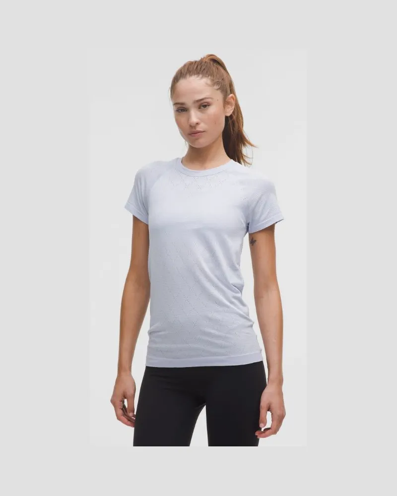 LULULEMON Swiftly Tech Kurzarmshirt 2.0 Hüftlänge für Frauen – Größe in Diamond Drop Serene Blue Diamond