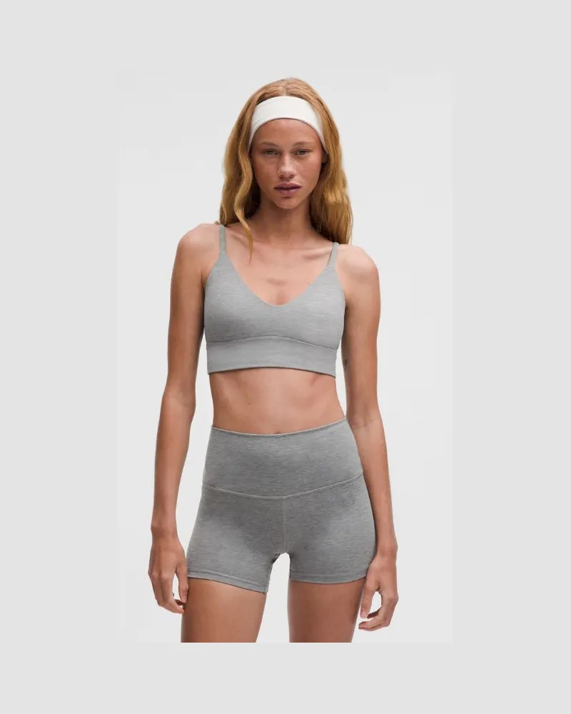 LULULEMON Focuser BH mit U-Ausschnitt Leichter Halt für A/B-Cups für Frauen – Größe in Heathered Core Medium Grey Heathered