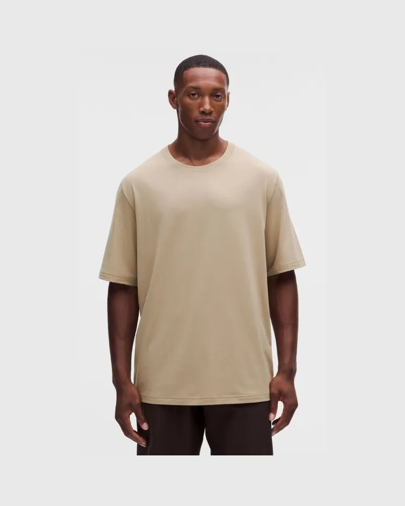 LULULEMON T-Shirt im Relaxed Fit aus Baumwollgemisch Meliert für Männer – Khaki – Größe Rumble
