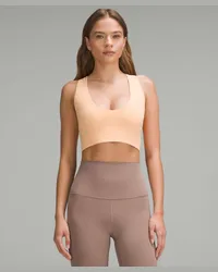 LULULEMON Bend This BH mit U-Ausschnitt und überkreuzten Trägern Leichter Halt A–C-Cups Peach