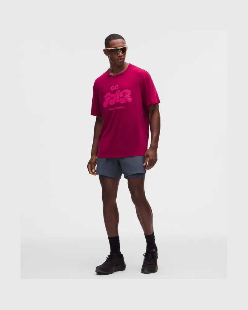 LULULEMON Mile Maker Run Crew Shorts mit Liner aus -Stoff für Männer – 15 cm – Größe in Dusty Diamond Dusty