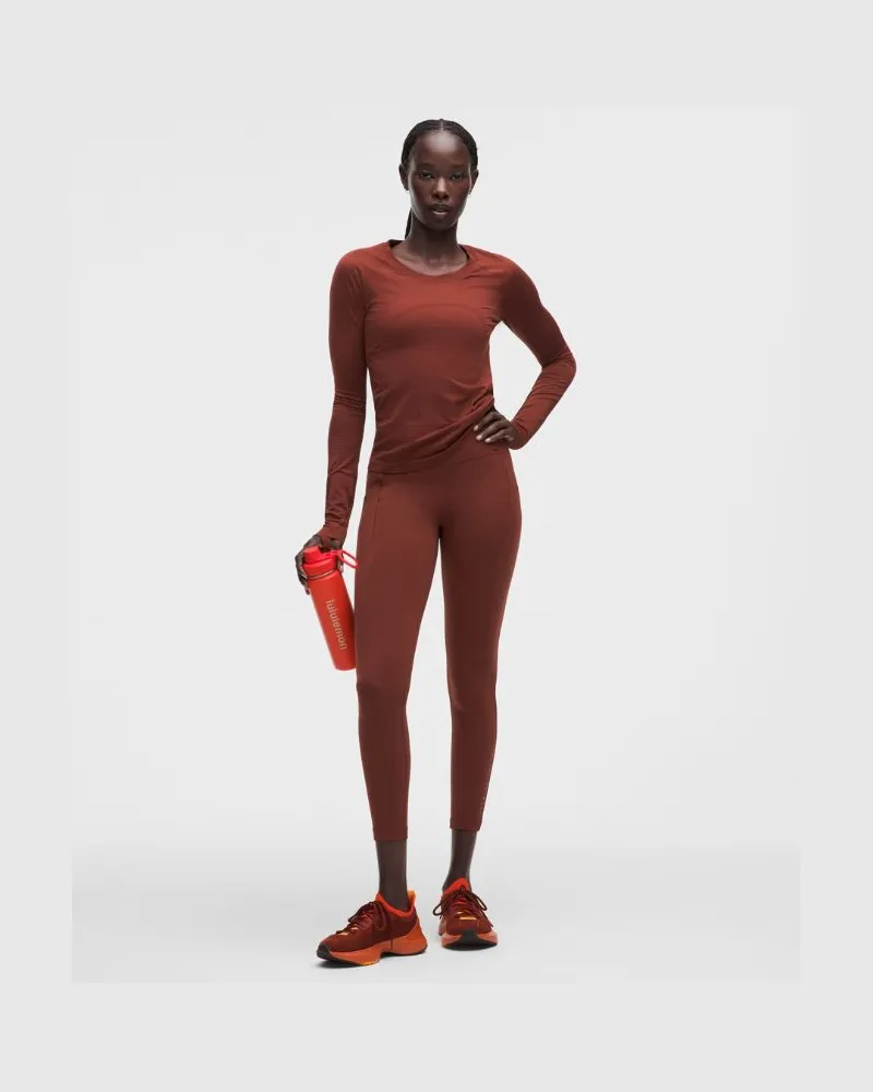 LULULEMON Swift Speed Leggings mit hohem Bund für Frauen – 64 cm – Größe in Cranberry Charm Cranberry