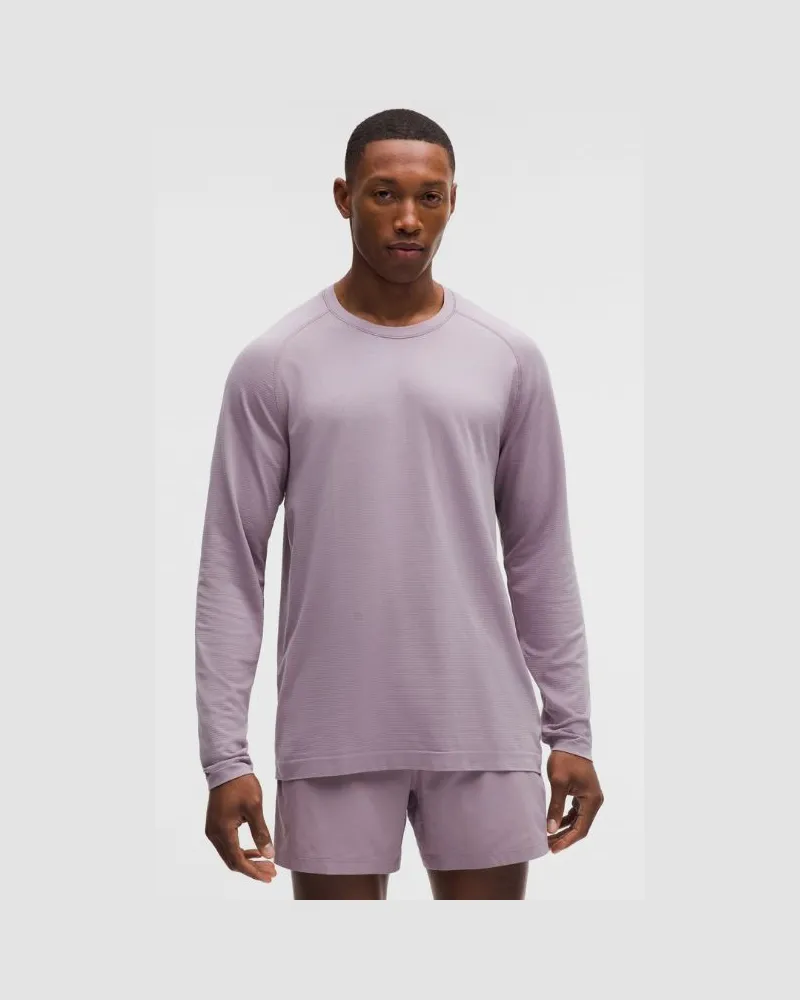 LULULEMON Metal Vent Tech Langarmshirt e Passform für Männer – Größe in Lotus Lavender Lotus