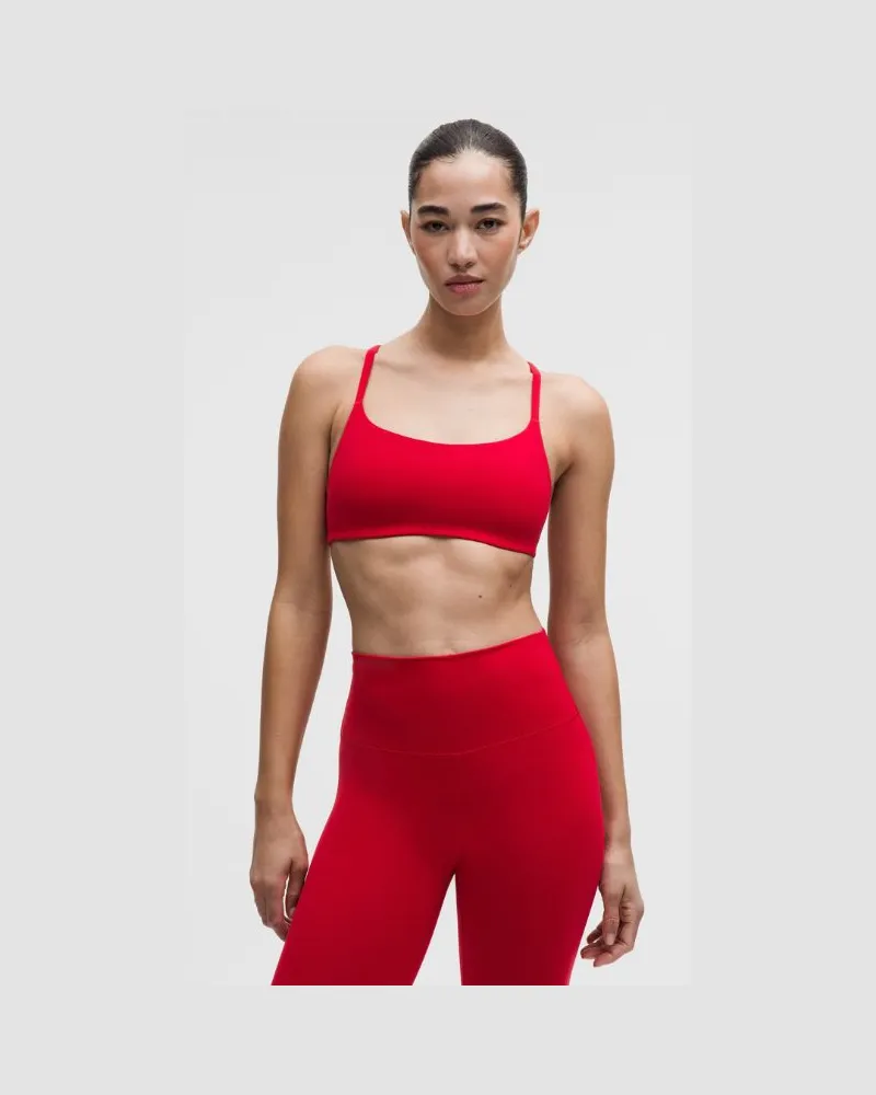 LULULEMON Wunder Train BH mit Racerback-Trägern Leichter Halt A/B-Cups für Frauen – Neon – Größe Oxford