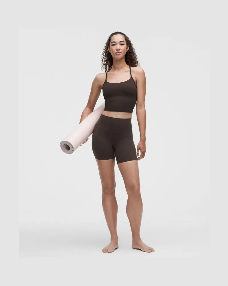 LULULEMON Align No Line Shorts mit hohem Bund für Frauen – 15 cm – Größe in Mahogany Muse Mahogany