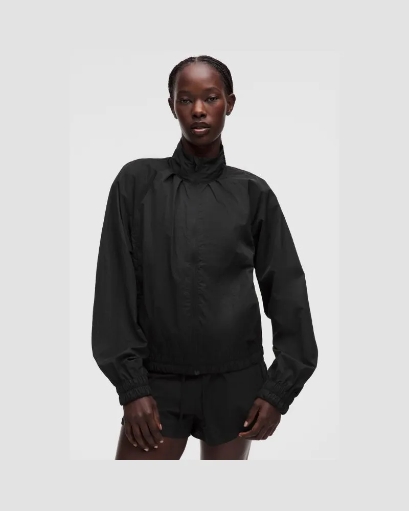 LULULEMON Leichte Trainingsjacke mit Falten für Frauen – Größe in Schwarz Schwarz