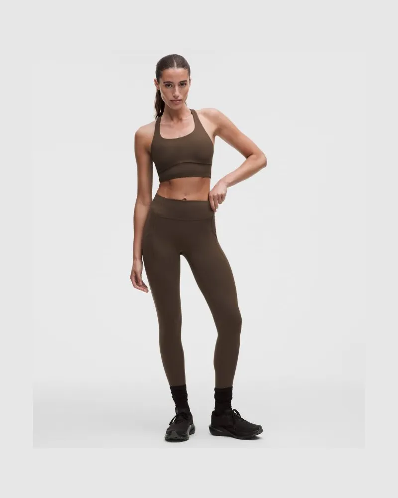 LULULEMON Swift Speed Leggings mit hohem Bund für Frauen – 64 cm – Größe in Walnut Crunch Walnut
