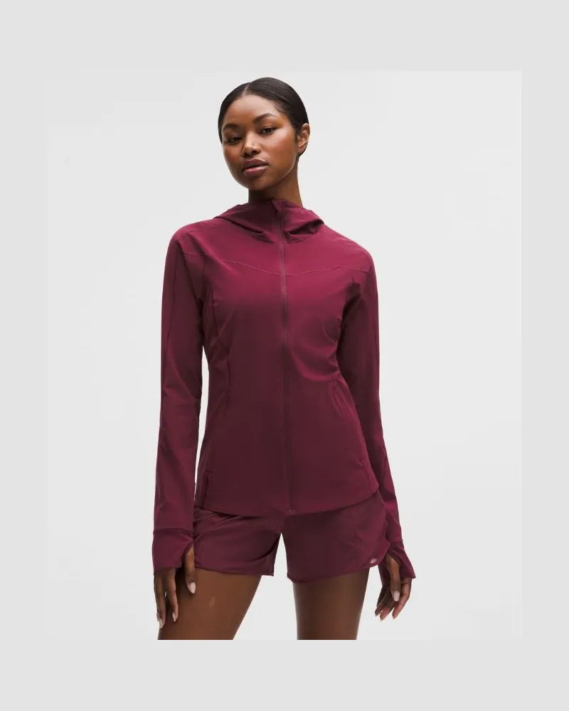 LULULEMON Mist Over Windbreaker für Frauen – Größe in Burgundy Bay Burgundy