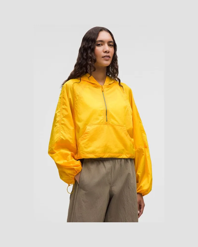 LULULEMON Scuba Crop-Anorak Jacke für Frauen – Größe in Maize Yellow Maize