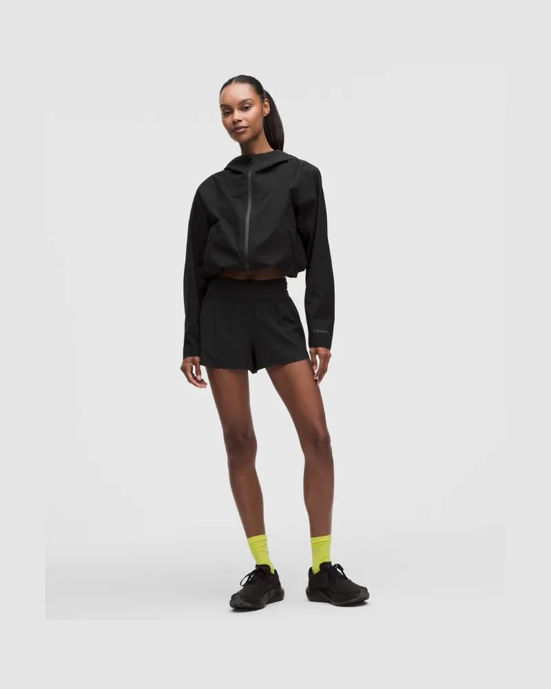 LULULEMON Fast and Free-Shorts mit mittelhohem Bund und Saumschlitz es Design für Frauen – 8 cm – Größe in Schwarz Schwarz