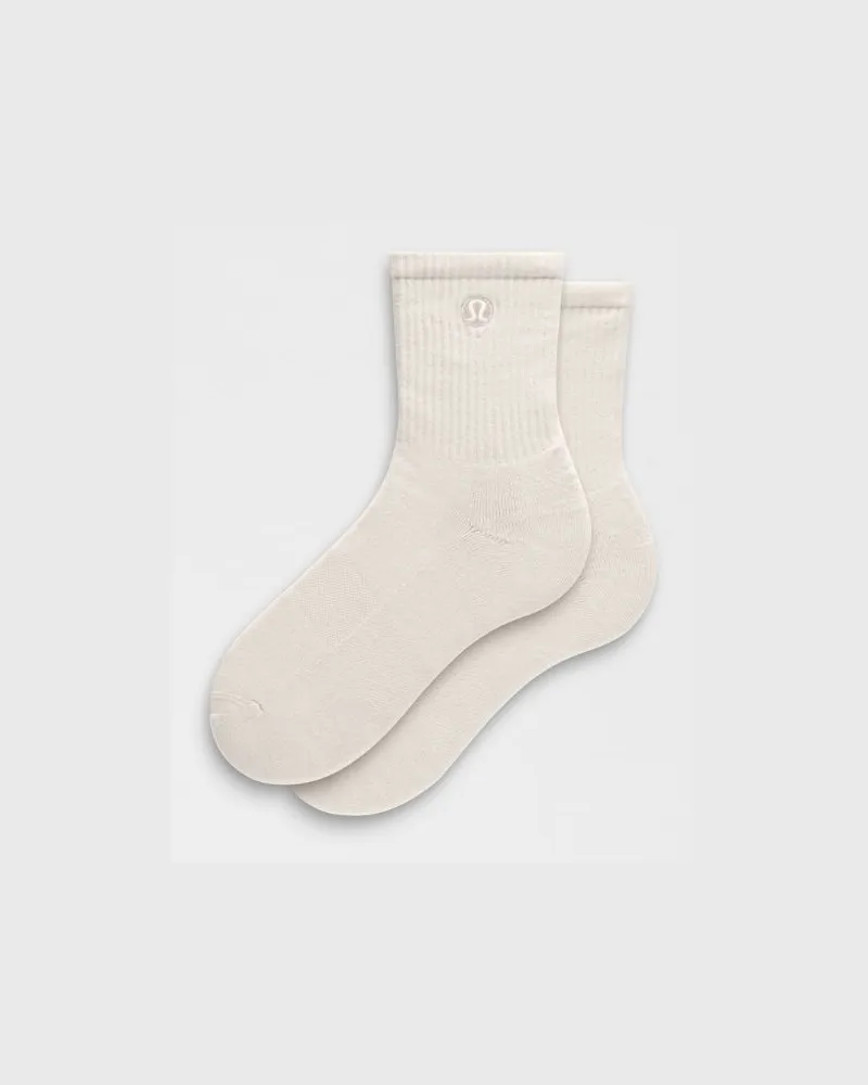 LULULEMON Daily Essential Knöchelhohe Socken Unisex – Größe in Light Ivory Light