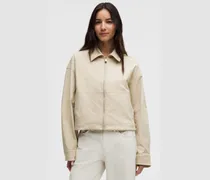 Jacke mit Kragen für Frauen – Khaki – Größe