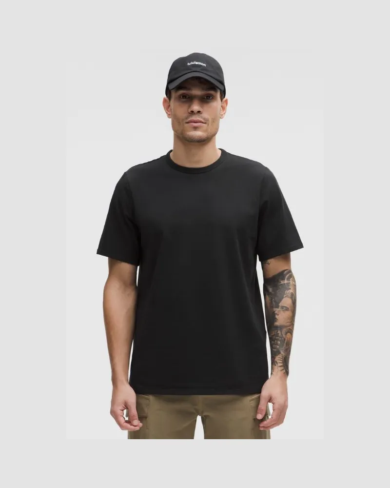 LULULEMON T-Shirt aus Bio- im Classic Fit für Männer – Größe in Black Black
