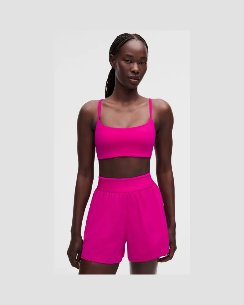 LULULEMON Wunder Train BH mit Racerback-Trägern Leichter Halt A/B-Cups für Frauen – Größe in Pink Flare Pink