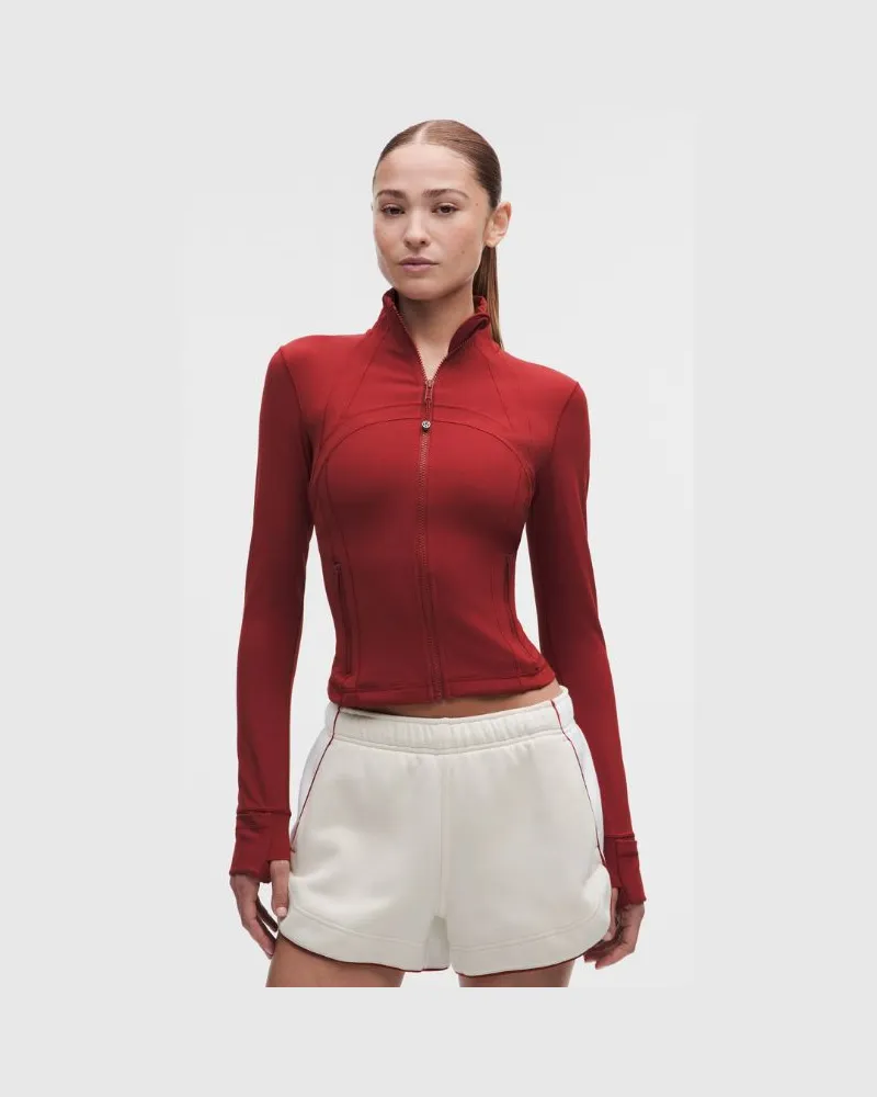 LULULEMON Define-Crop-Jacke Nulu für Frauen – Größe in Rocket Red Rocket