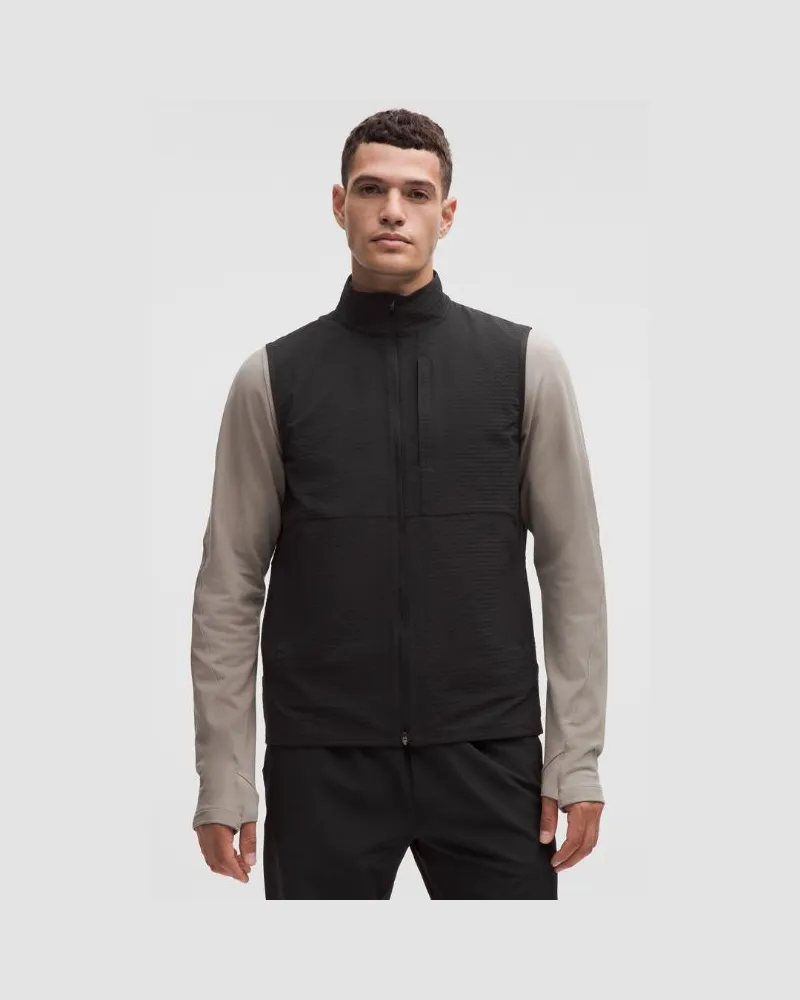 LULULEMON Strukturierte -Weste mit Reißverschluss für Männer – Größe in Black Black