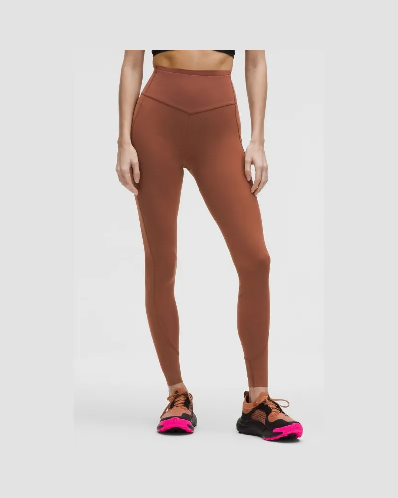 LULULEMON Go Further Lauf-Leggings mit hohem Bund für Frauen – 71 cm – Größe in Ancient Copper Ancient