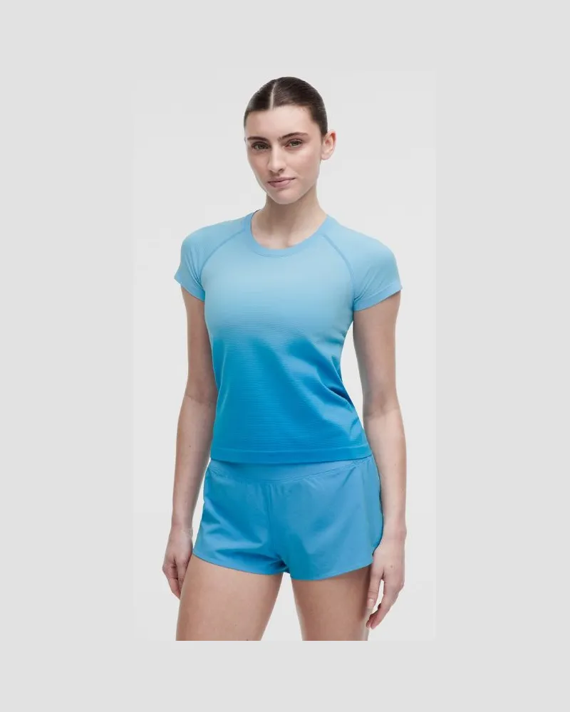 LULULEMON Swiftly Tech Kurzarmshirt 2.0 Taillenlänge für Frauen – Größe in Ombre Dye Blueberry Multi Ombre