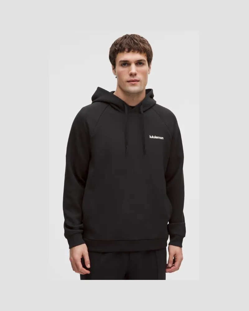 LULULEMON Smooth Spacer Classic-Fit Pullover Hoodie Wordmark für Männer – Größe in Black Black