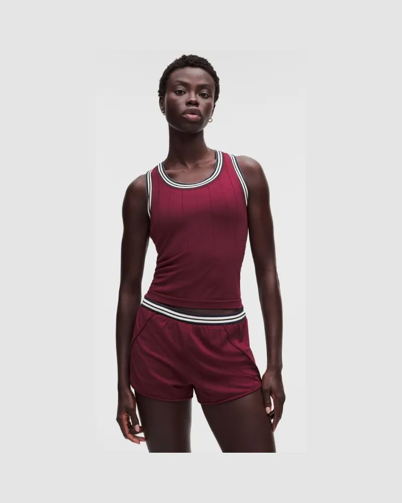 LULULEMON Nahtloses Tanktop mit Streifen für Frauen – Größe in Burgundy Bay/True Navy/Light Ivory Burgundy