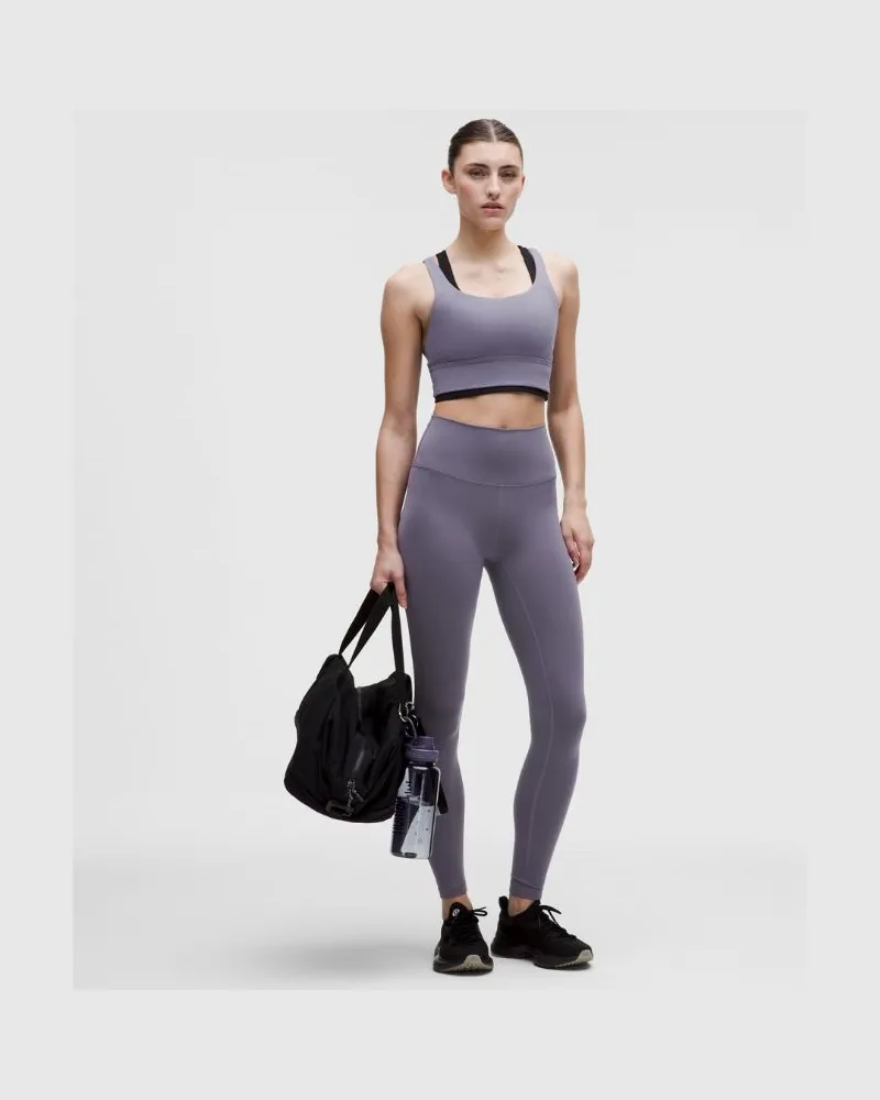 LULULEMON Wunder Train Leggings mit hohem Bund für Frauen – 71 cm – Größe in Grape Mist Grape
