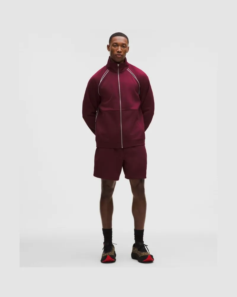 LULULEMON Pace Breaker Reflektierende Strick-Shorts ohne Liner für Männer – 18 cm – Größe in Burgundy Bay Burgundy