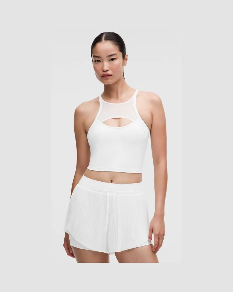 LULULEMON Ace Advantage Tennis-Tanktop mit Mesheinsatz für Frauen – Größe in Weiß Weiß
