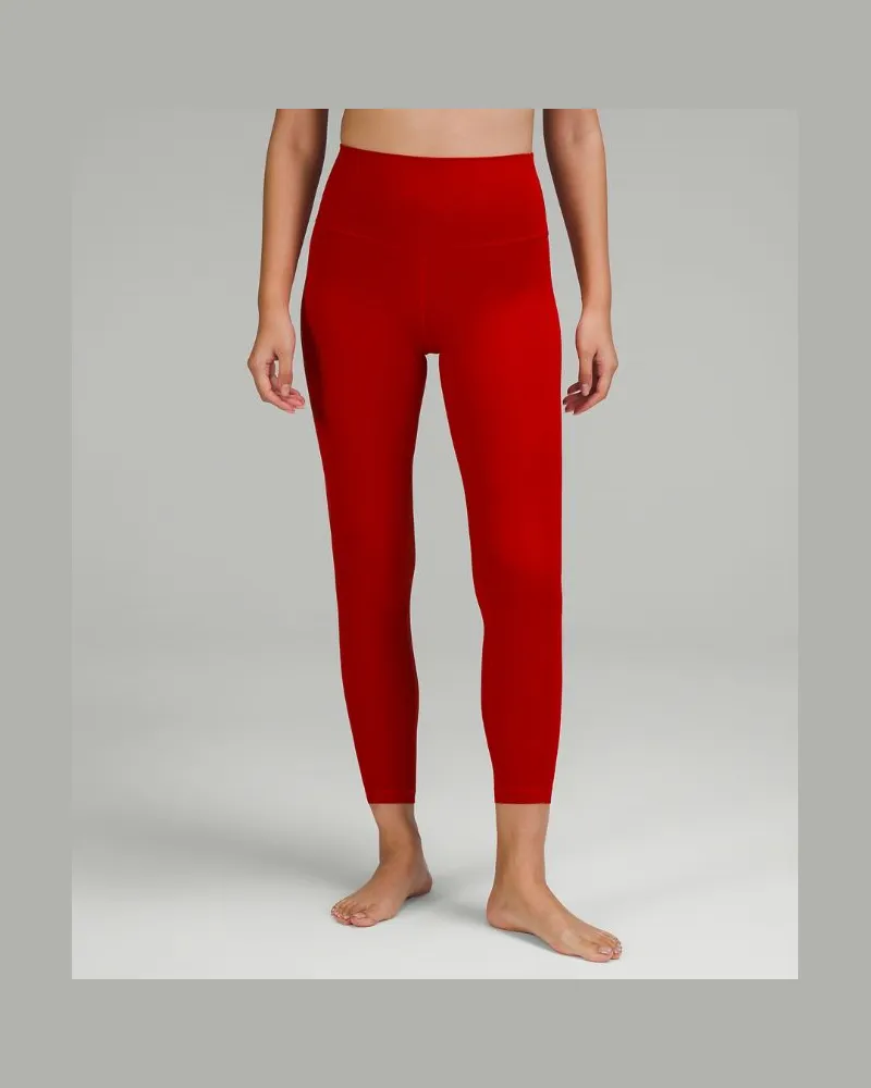 LULULEMON New Year Align Hose mit hohem Bund für Frauen – 63,5 cm – Größe in Dark Red Dark