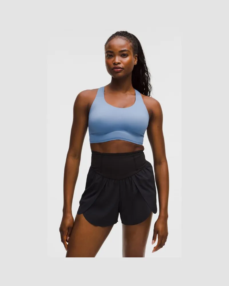 LULULEMON Go Further BH mit Support Code Technologie Starker Halt für C/D-Cups für Frauen – Größe in Washed Denim Washed