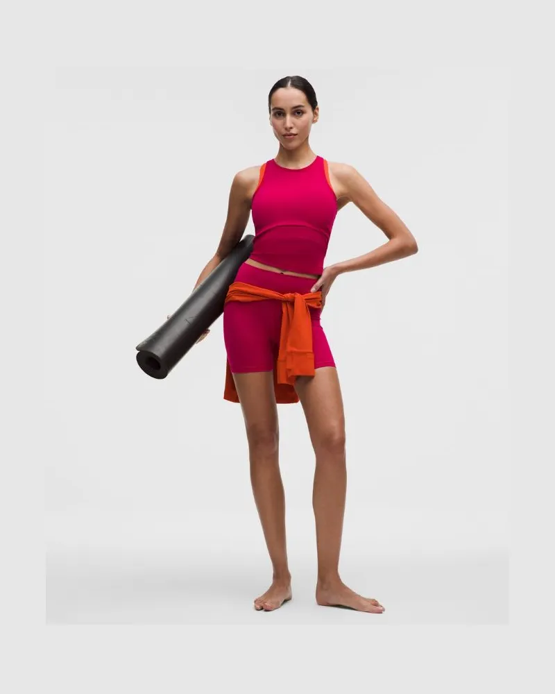 LULULEMON Align Shorts mit hohem Bund für Frauen – 15 cm – Größe in Berry Rumble Berry