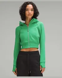 LULULEMON Scuba Crop-Hoodie mit durchgehendem Reißverschluss Green