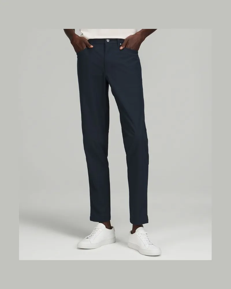 LULULEMON ABC Hose im Slim Fit mit 5 Taschen Warpstreme für Männer – 86 cm – Größe in True Navy True