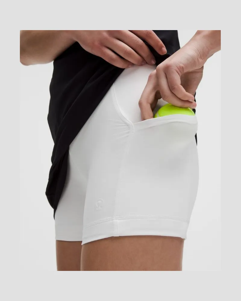 LULULEMON Tennisshorts aus Luxtreme mit hohem Bund für Frauen – 9 cm – Größe in White White