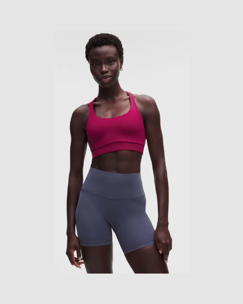 LULULEMON Energy Longline-BH mit mittlerem Halt für B–D-Cups Evolve für Frauen – Größe in Raspberry Rave Raspberry