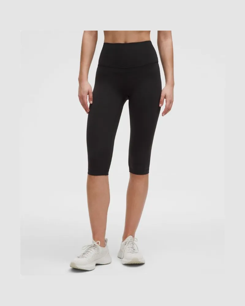 LULULEMON Wunder Train Crop Leggings mit hohem Bund für Frauen – 38 cm – Größe in Black Black